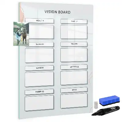 Magnetic writing board vision board