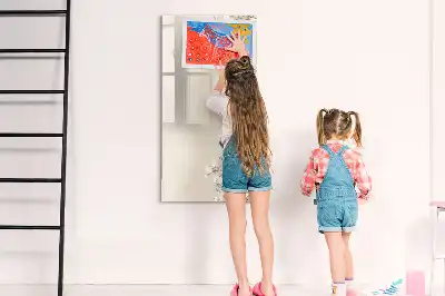 Magnetic dry erase board with delicate flowers design
