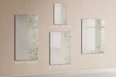 Magnetic dry erase board with delicate flowers design
