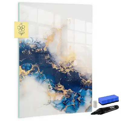 Magnetic writing board in absolute marble finish