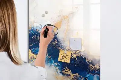 Magnetic writing board in absolute marble finish