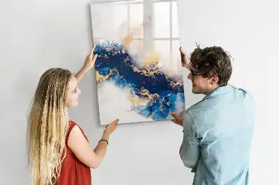 Magnetic writing board in absolute marble finish