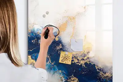 Magnetic writing board in absolute marble finish