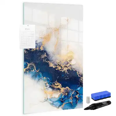 Magnetic writing board in absolute marble finish