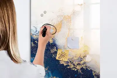 Magnetic writing board in absolute marble finish