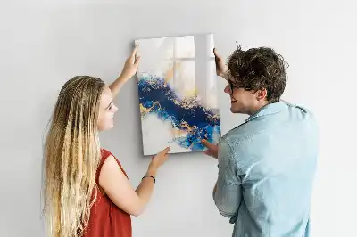 Magnetic writing board in absolute marble finish