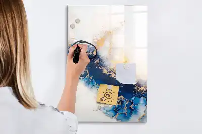 Magnetic writing board in absolute marble finish