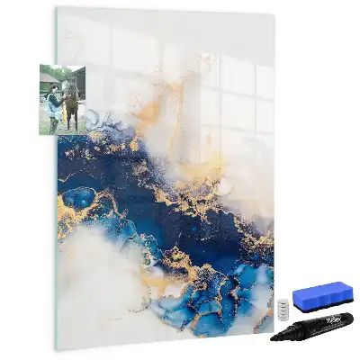 Magnetic writing board in absolute marble finish