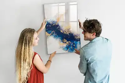 Magnetic writing board in absolute marble finish