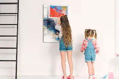 Magnetic writing board in absolute marble finish