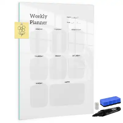 Weekly planner magnetic erase board