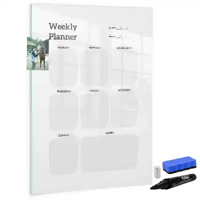 Weekly planner magnetic erase board