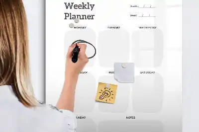 Weekly planner magnetic erase board