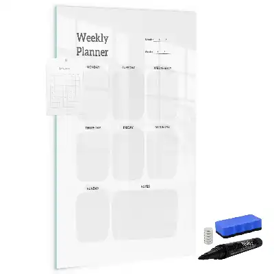 Weekly planner magnetic erase board