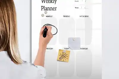 Weekly planner magnetic erase board