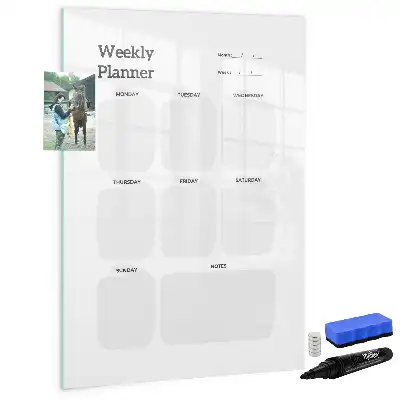 Weekly planner magnetic erase board