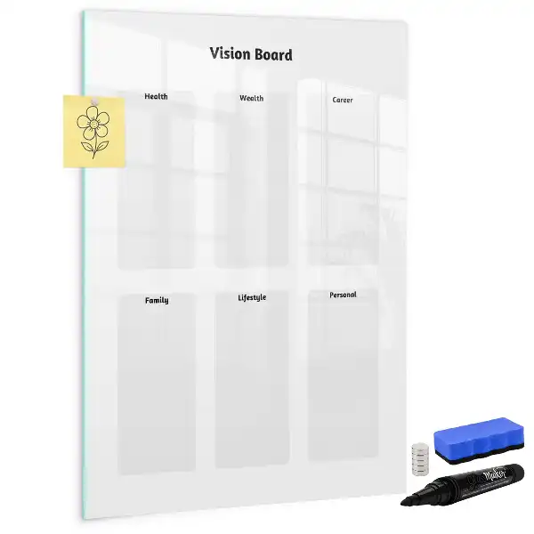 Magnetic writing board vision board