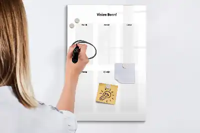 Magnetic writing board vision board