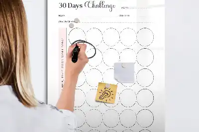Magnetic dry erase board 30-day challenge tracker