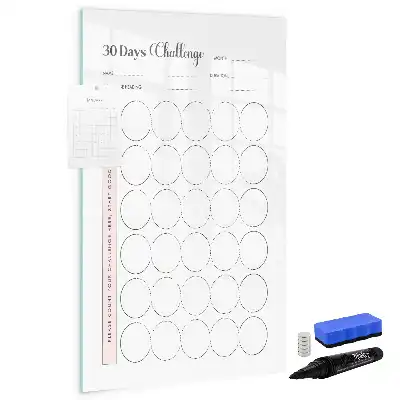 Magnetic dry erase board 30-day challenge tracker