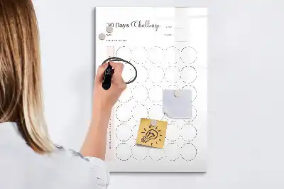 Magnetic dry erase board 30-day challenge tracker