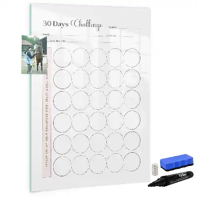 Magnetic dry erase board 30-day challenge tracker