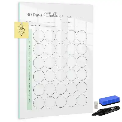 Magnetic dry erase board challenge planner