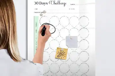 Magnetic dry erase board challenge planner