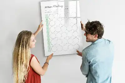 Magnetic dry erase board challenge planner
