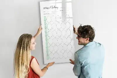 Magnetic dry erase board challenge planner