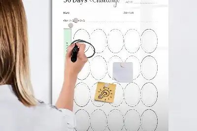 Magnetic dry erase board challenge planner