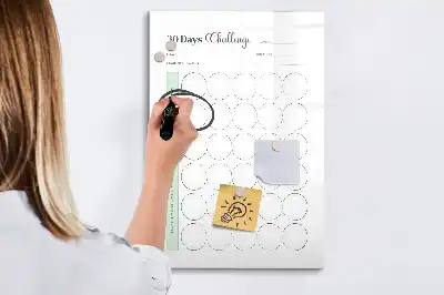 Magnetic dry erase board challenge planner