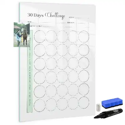 Magnetic dry erase board challenge planner