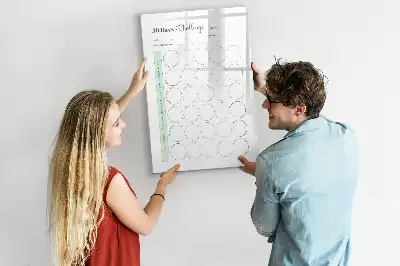 Magnetic dry erase board challenge planner