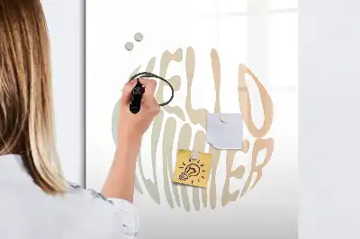 Magnetic writing board hello summer theme