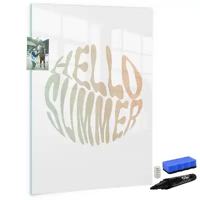 Magnetic writing board hello summer theme
