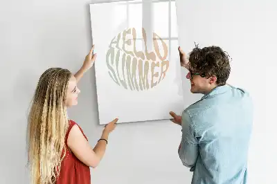 Magnetic writing board hello summer theme