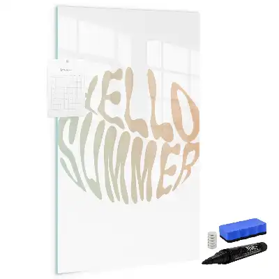 Magnetic writing board hello summer theme