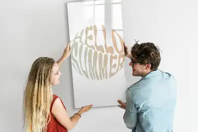 Magnetic writing board hello summer theme