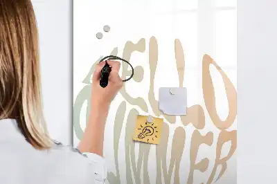 Magnetic writing board hello summer theme