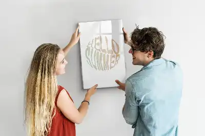 Magnetic writing board hello summer theme