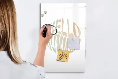 Magnetic writing board hello summer theme