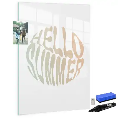 Magnetic writing board hello summer theme