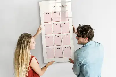 Magnetic birthday calendar with magnetic erasable board