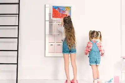 Magnetic birthday calendar with magnetic erasable board