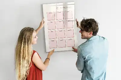 Magnetic birthday calendar with magnetic erasable board