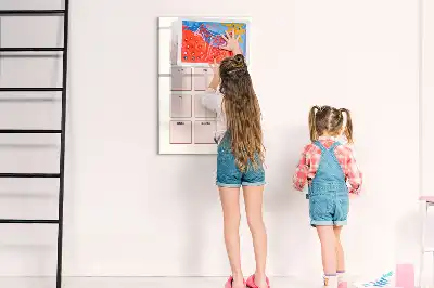 Magnetic birthday calendar with magnetic erasable board