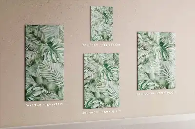 Magnetic writing board watercolor leaves pattern