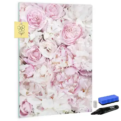 Magnetic dry erase board roses design