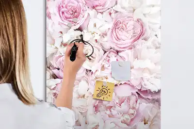 Magnetic dry erase board roses design